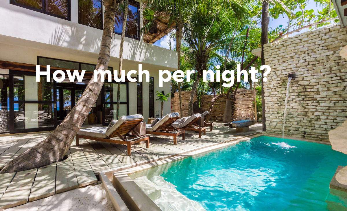 how much per night vacation rental in tulum