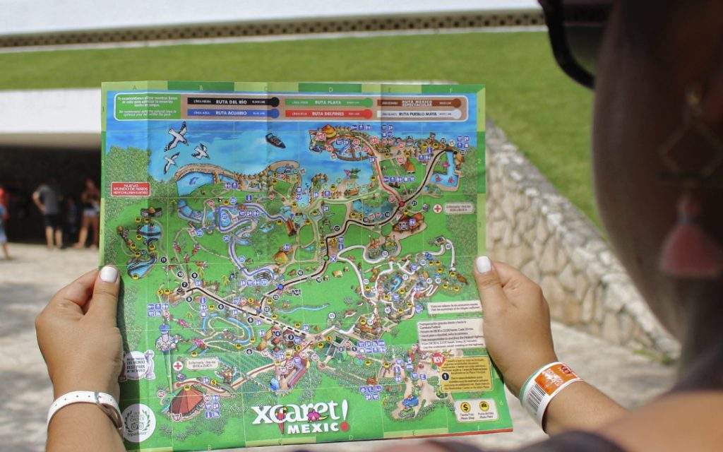 Xcaret park map